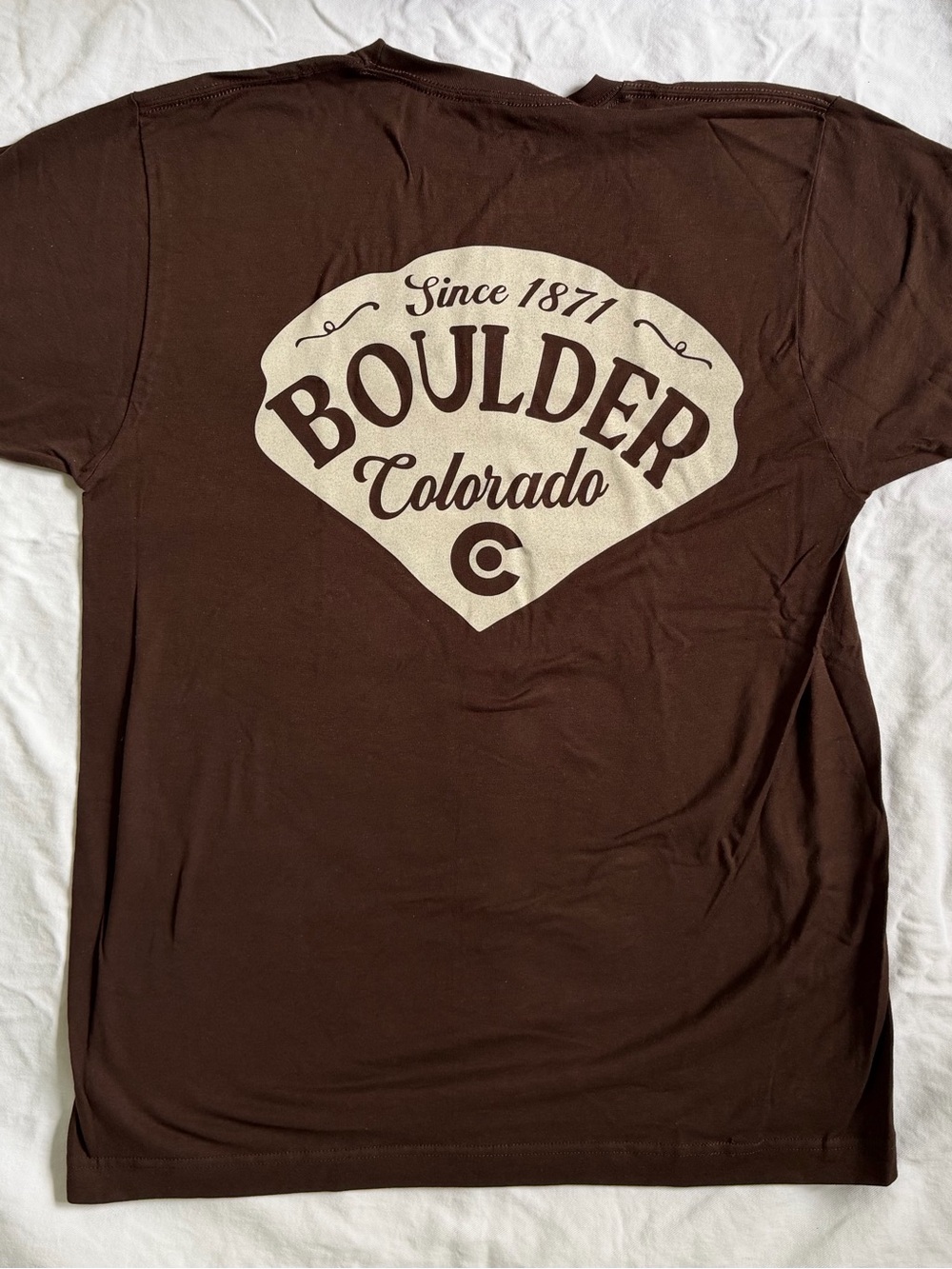Boulder Colorado Graphic Short Sleeve Tee - Brown